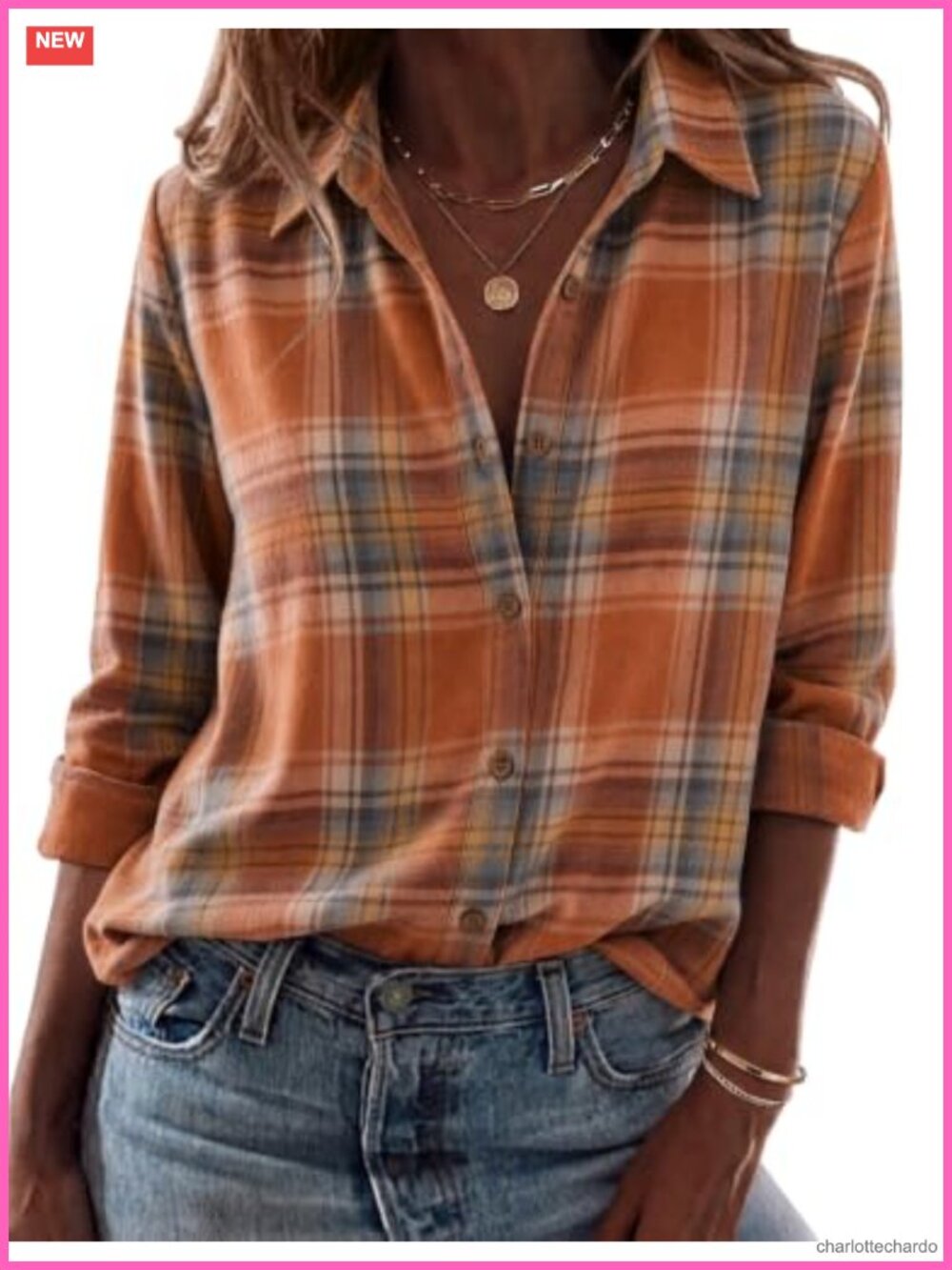 Zeagoo Flannel Shirt Women Long Sleeve Plaid Button Down Fall Work Blouses